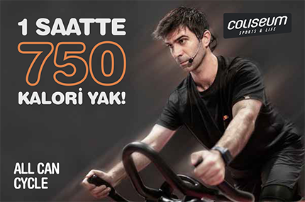 ALL CAN CYCLE İLE 1 SAATTE 750 KALORİ YAK!